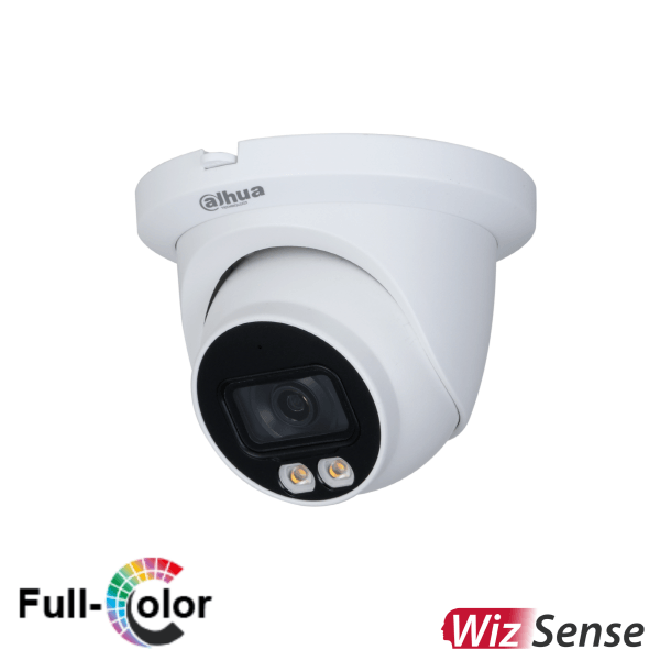 DAHUA 4MP FULL COLOR AI TURRET FIXED 2.8 mm, Mic,ICR+White Light, WDR(120dB), Micro SD,IP67, POE, SMD PlusCAMERA DH-IPC-HDW3449TMP-AS-LED-0280B - CCTVGUY