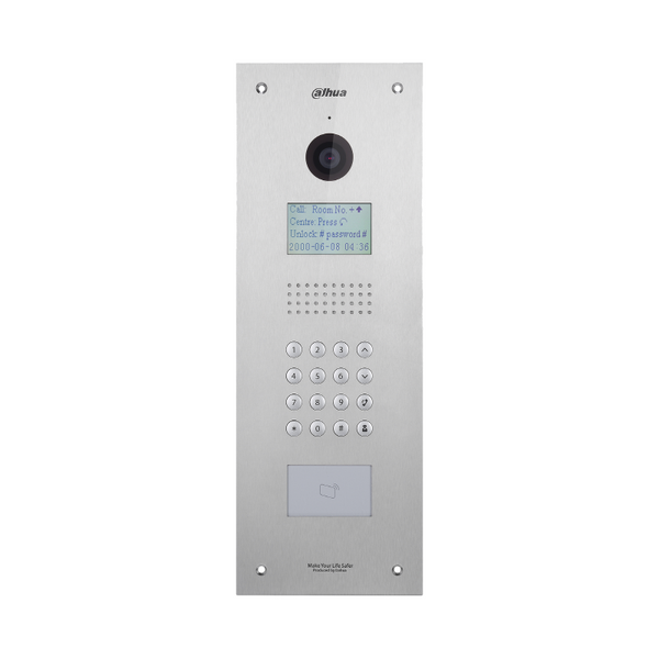 Dahua Apartment Outdoor Station, 3inch STN Screen, Night Vision & Voice indication, Local card openning, Video and Audio messaging DHI-VTO1210C-X - CCTVGUY