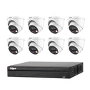DAHUA 8 x 8MP TIOC 3.0 ACTIVE DETERRENCE TURRET FIXED CAMERA + Dahua 4K 8CH NVR DKIT-6HDW3849HP-S4-ANZ Recommend upgrade AI NVR Rocoder