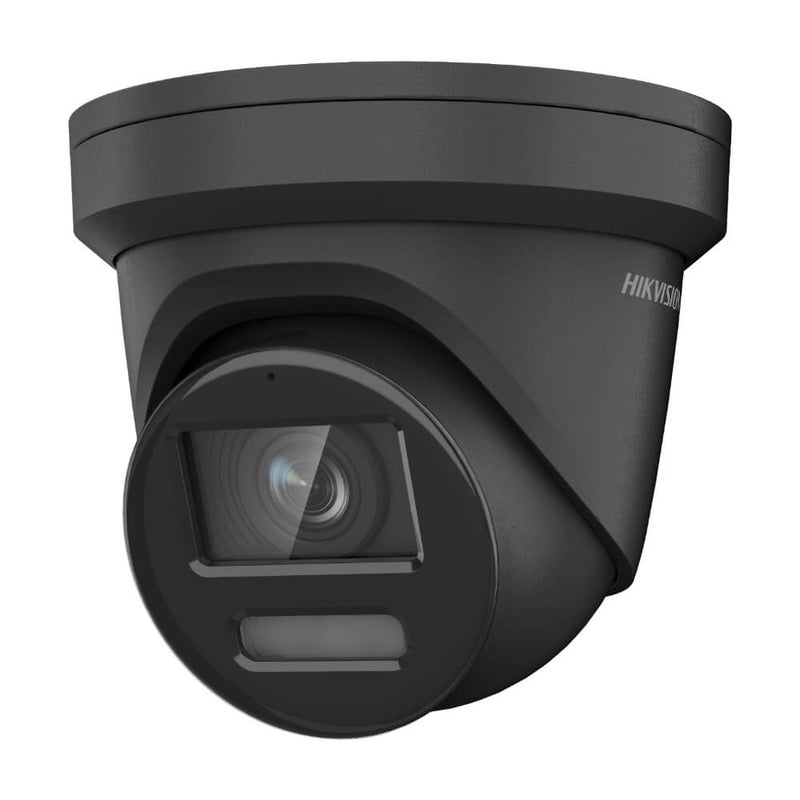 Hikvision 8MP Outdoor ColorVu Gen 2 Turret Camera, AcuSense, Mic, 2.8mm, Black HIK-2CD2387GLU2B