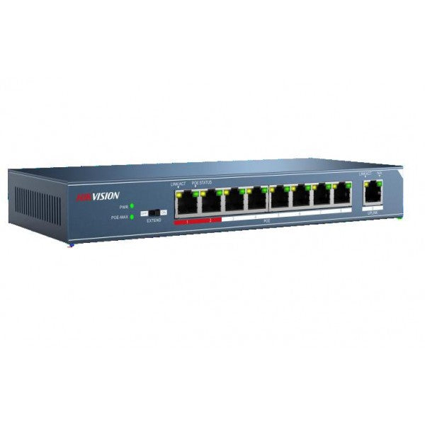 Hikvision 8-ports 100Mbps Unmanaged PoE Switch - CCTVGUY