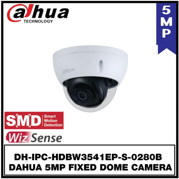Discontinue model DAHUA 5MP SMD WizSense FIXED DOME CAMERA DH-IPC-HDBW3541EP-S-0280B