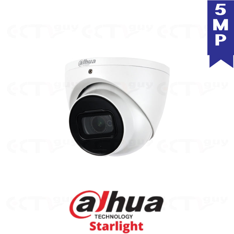 Dahua 5MP Starlight IP Turret, 2.8mm lens, Built-in Mic, IVS, WDR(120dB), IR 30m, Micro SD, IP67, POE DH-IPC-HDW2531EMP-AS-0280B-S2-AUS - CCTVGUY