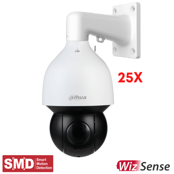 Dahua 2MP Starlight IP PTZ 25X 4.8mm~120mm lens,ICR,WDR,IR 100m,IP66,POE+, SMD PLUS, wall mount bracket included DH-SD49225XA-HNR - CCTVGUY