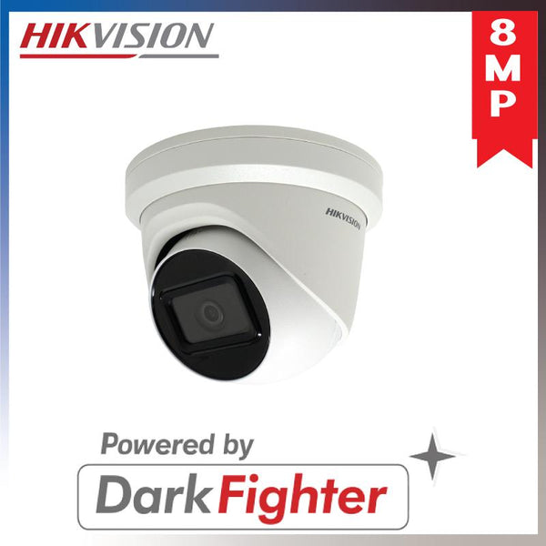 Hikvision 8MP Outdoor Motorised 2.8 - 12mm Vari-focal Turret Dome, H.265 , 120dB WDR, IP67 2CD2H85G1-IZS