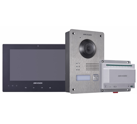 Hikvision 2 Wire IP intercom smart phone connected Kit - CCTVGUY